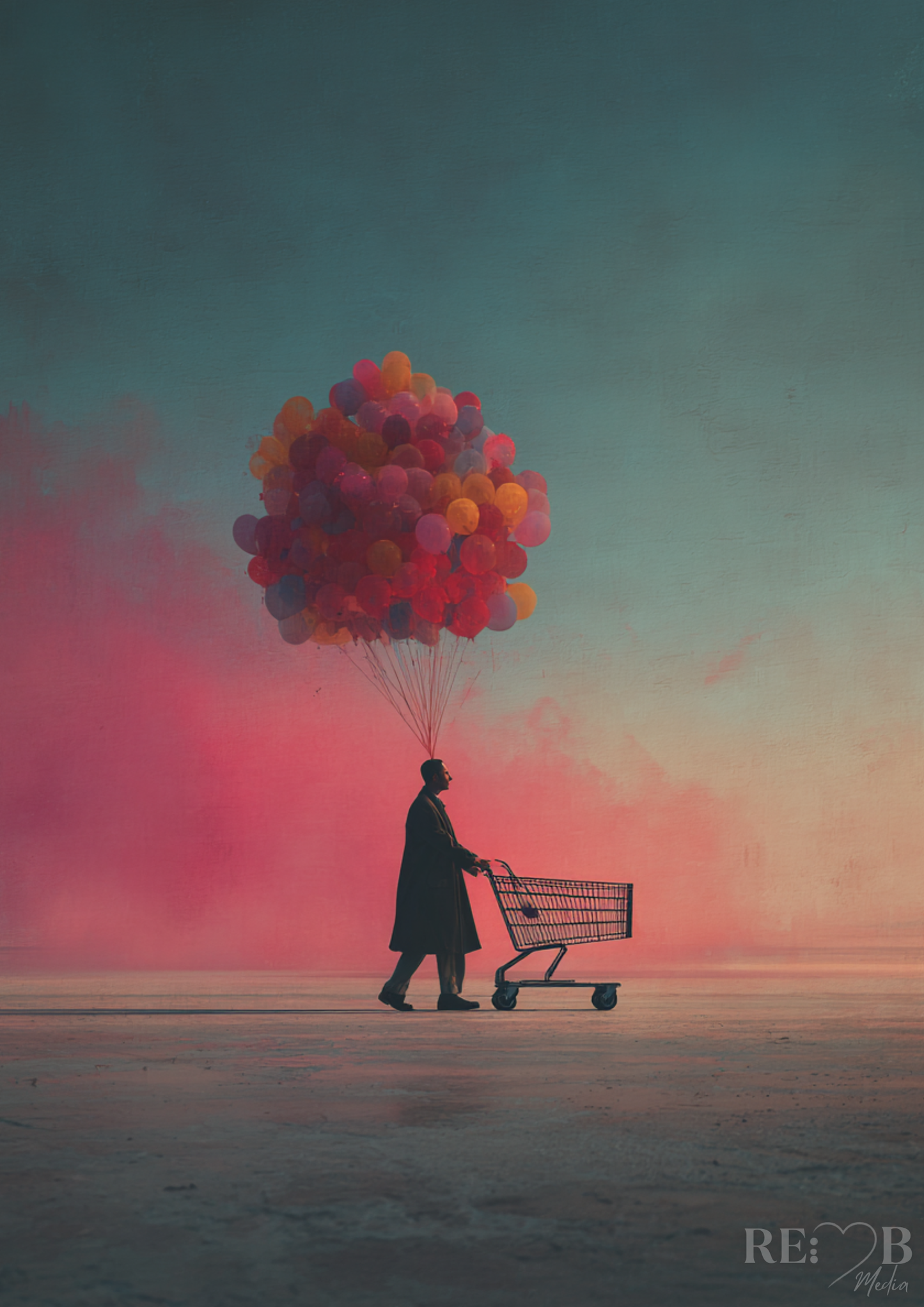 FLOATING REALITIES – Surreale Kunst Bundle A2 | Emotionale Wandbilder als Digital Download Vier Bilder. Vier Zustände zwischen Kontrolle und Loslassen. FLOATING REALITIES bringt stille Intensität in Räume, die mehr fühlen als zeigen.