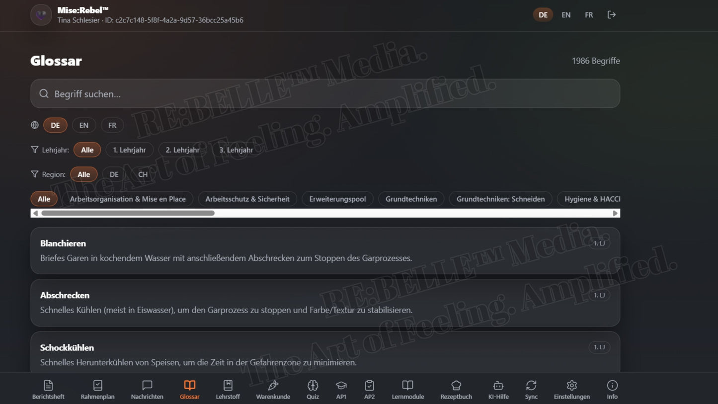 Mise:Rebel™ – Dein digitales Berichtsheft & Prüfungssystem    Du schiebst dein Berichtsheft. Die Prüfung kommt näher.  Mise:Rebel™ bringt Struktur rein – sofort, digital, überall.