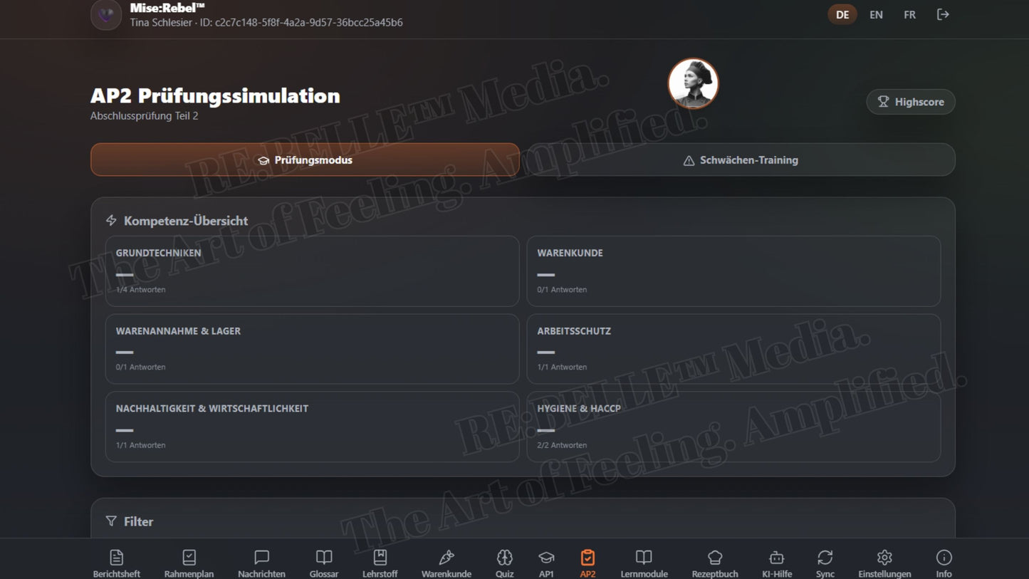 Mise:Rebel™ – Dein digitales Berichtsheft & Prüfungssystem    Du schiebst dein Berichtsheft. Die Prüfung kommt näher.  Mise:Rebel™ bringt Struktur rein – sofort, digital, überall.