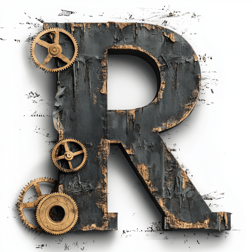 Steampunk Letter Magic – A–Z Monogramm Sticker-Set